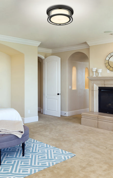 Flush Mount Z-Lite 426F16-BRZ Bronze Willow 3 Light Flush Mount Z-Lite