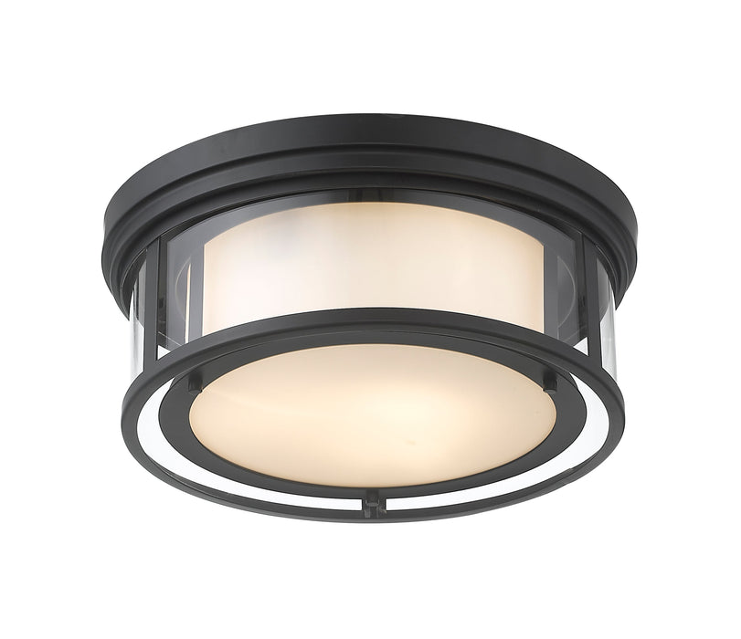 Flush Mount Z-Lite 426F16-MB Matte Black Willow 3 Light Flush Mount Z-Lite