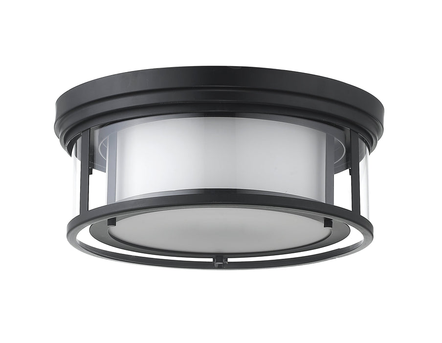 Flush Mount Z-Lite 426F16-MB Matte Black Willow 3 Light Flush Mount Z-Lite