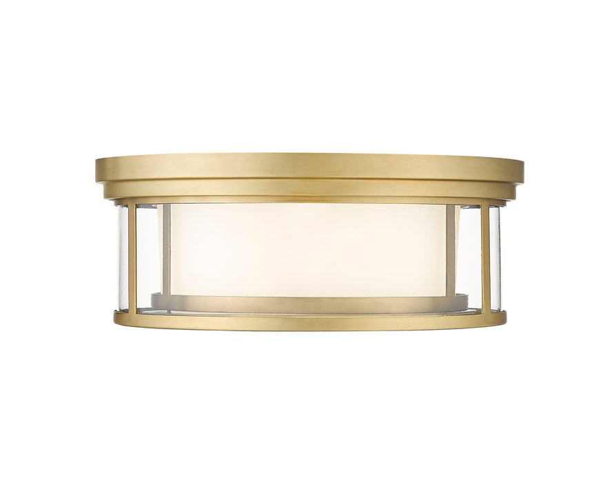 Flush Mount Z-Lite 426F16-OBR Olde Brass Willow 3 Light Flush Mount Z-Lite