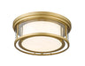Flush Mount Z-Lite 426F16-OBR Olde Brass Willow 3 Light Flush Mount Z-Lite