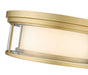 Flush Mount Z-Lite 426F16-OBR Olde Brass Willow 3 Light Flush Mount Z-Lite