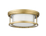 Flush Mount Z-Lite 426F16-OBR Olde Brass Willow 3 Light Flush Mount Z-Lite