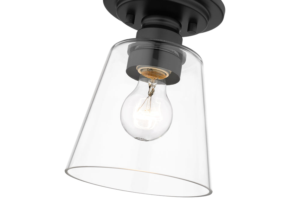 Flush Mount Z-Lite 428F1-MB Matte Black Annora 1 Light Flush Mount Z-Lite