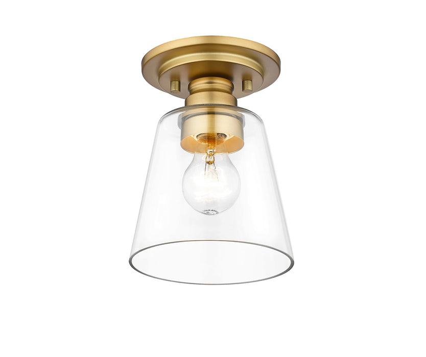 Flush Mount Z-Lite 428F1-OBR Olde Brass Annora 1 Light Flush Mount Z-Lite