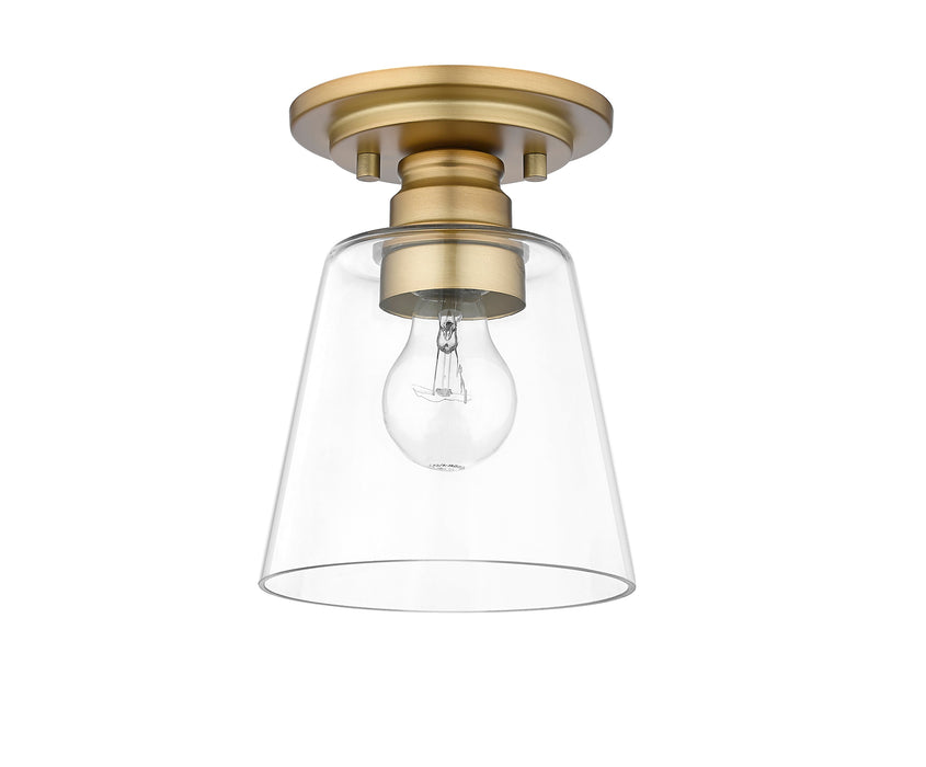 Flush Mount Z-Lite 428F1-OBR Olde Brass Annora 1 Light Flush Mount Z-Lite