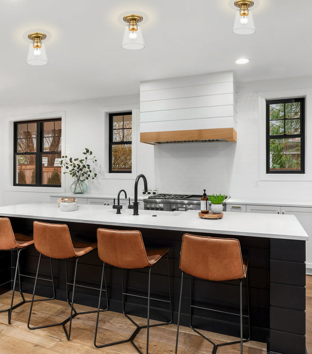 Flush Mount Z-Lite 428F1-OBR Olde Brass Annora 1 Light Flush Mount Z-Lite