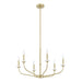 Chandelier Thesis 206958A Leah 30 inch 6 light Brushed Gold and White Onyx Chandelier THESIS