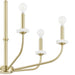 Chandelier Thesis 206958A Leah 30 inch 6 light Brushed Gold and White Onyx Chandelier THESIS