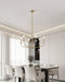 Chandelier Thesis 206958A Leah 30 inch 6 light Brushed Gold and White Onyx Chandelier THESIS