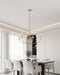 Chandelier Thesis 206958A Leah 30 inch 6 light Brushed Gold and White Onyx Chandelier THESIS