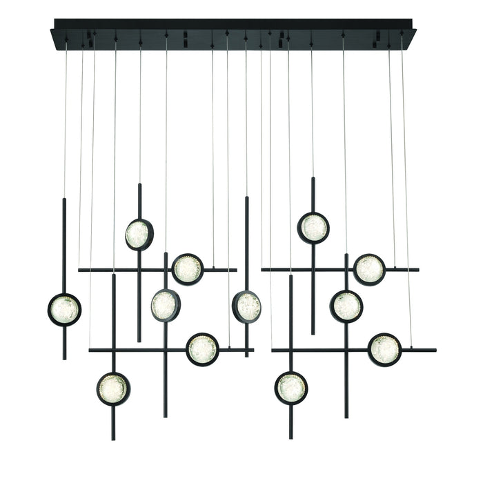 Eurofase 47256-026 Barletta 53" Anodized Black LED Chandelier