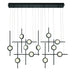 Eurofase 47256-026 Barletta 53" Anodized Black LED Chandelier