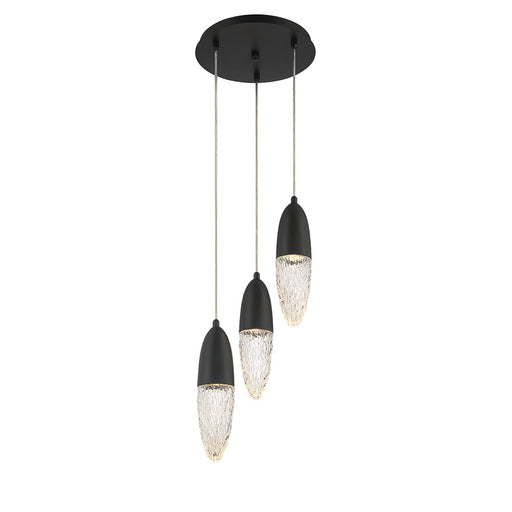Eurofase 43858-022 Ecrou 12" Matte Black LED Chandelier