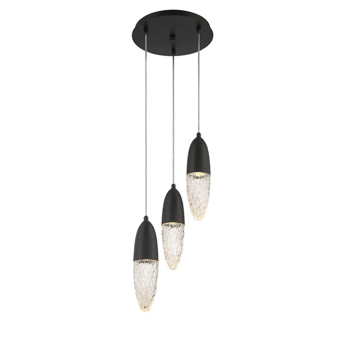 Eurofase 43858-022 Ecrou 12" Matte Black LED Chandelier