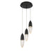 Eurofase 43858-022 Ecrou 12" Matte Black LED Chandelier