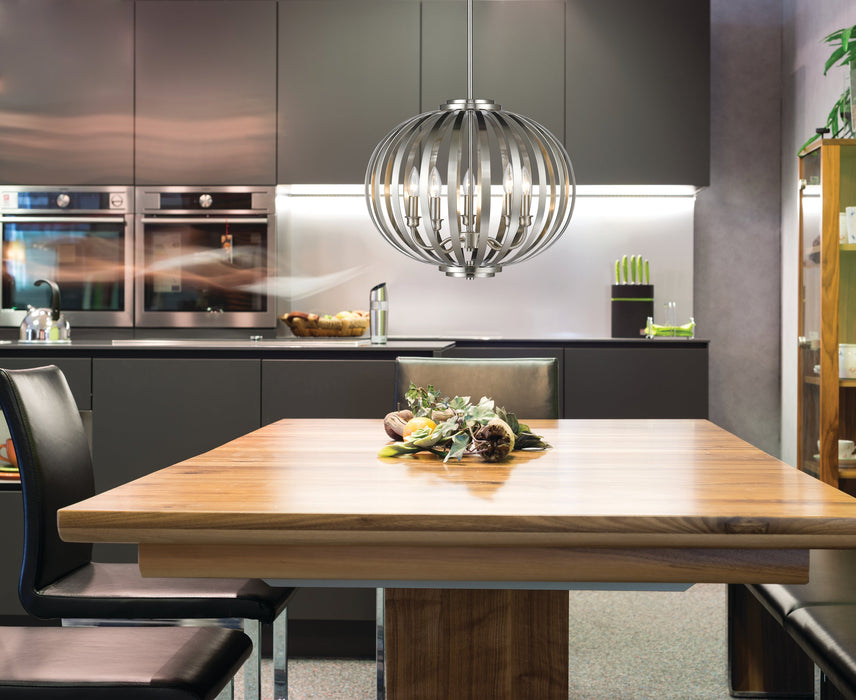 Pendant Z-Lite 436-20BN Brushed Nickel Moundou 6 Light Pendant Z-Lite