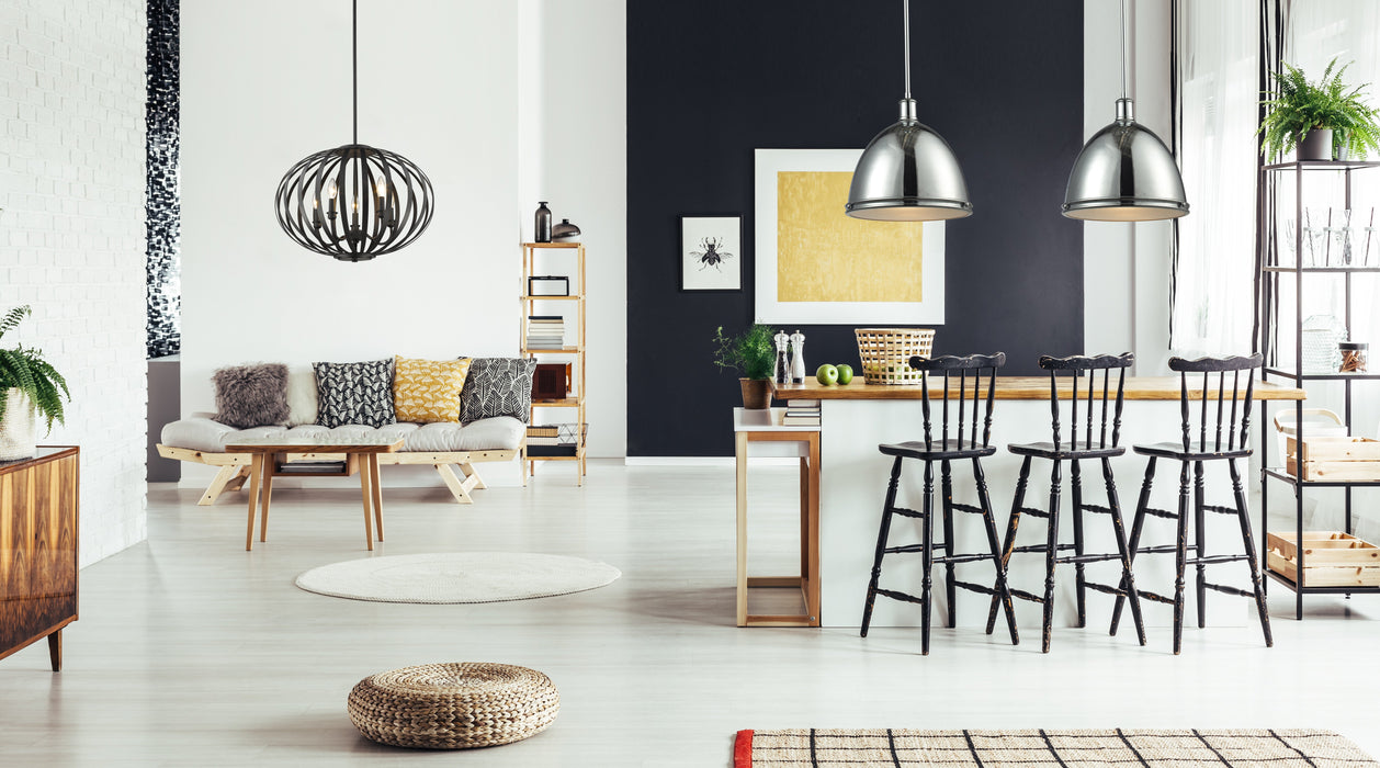 Chandelier Z-Lite 438-20BRZ Bronze Moundou 5 Light Chandelier Z-Lite