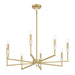 Chandelier Thesis 207358A Montclair 32 inch 8 light Brushed Gold and Natural Alabaster Chandelier THESIS