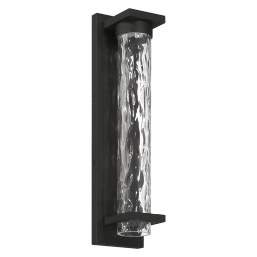 Exterior Wall Sconce Thesis 207732A Lionel 20 inch Textured Black LED Exterior Wall Sconce with Clear Water Glass Shade THESIS
