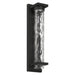 Exterior Wall Sconce Thesis 207732A Lionel 20 inch Textured Black LED Exterior Wall Sconce with Clear Water Glass Shade THESIS