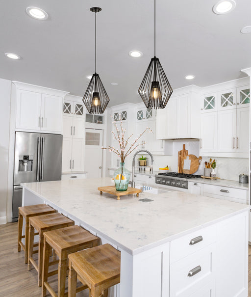 Pendant Z-Lite 442MP12-MB Matte Black Quintus 1 Light Pendant Z-Lite