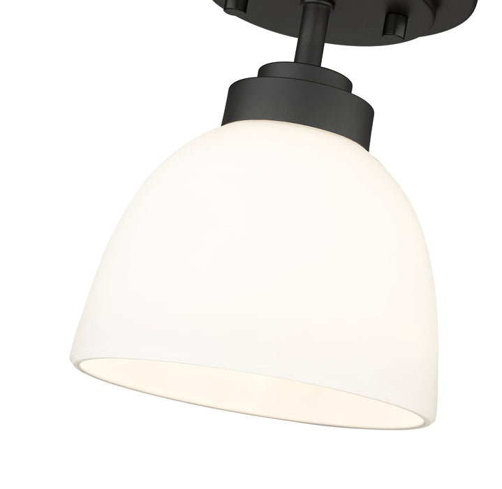 Flush Mount Z-Lite 443F1-MB Matte Black Ashton 1 Light Flush Mount Z-Lite