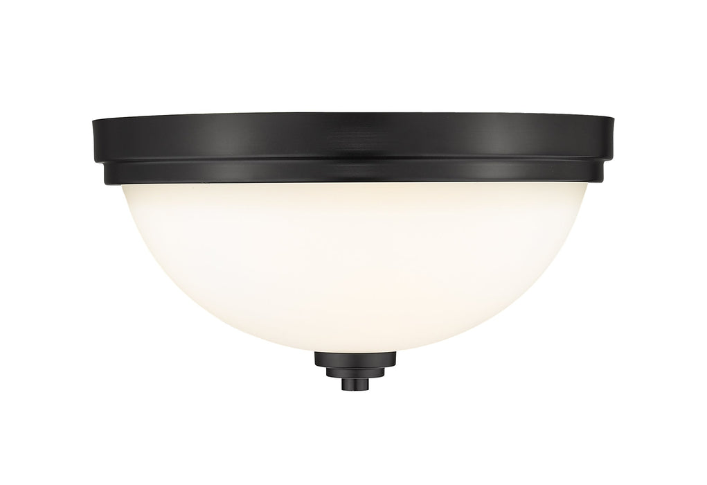 Flush Mount Z-Lite 443F2-MB Matte Black Ashton 2 Light Flush Mount Z-Lite