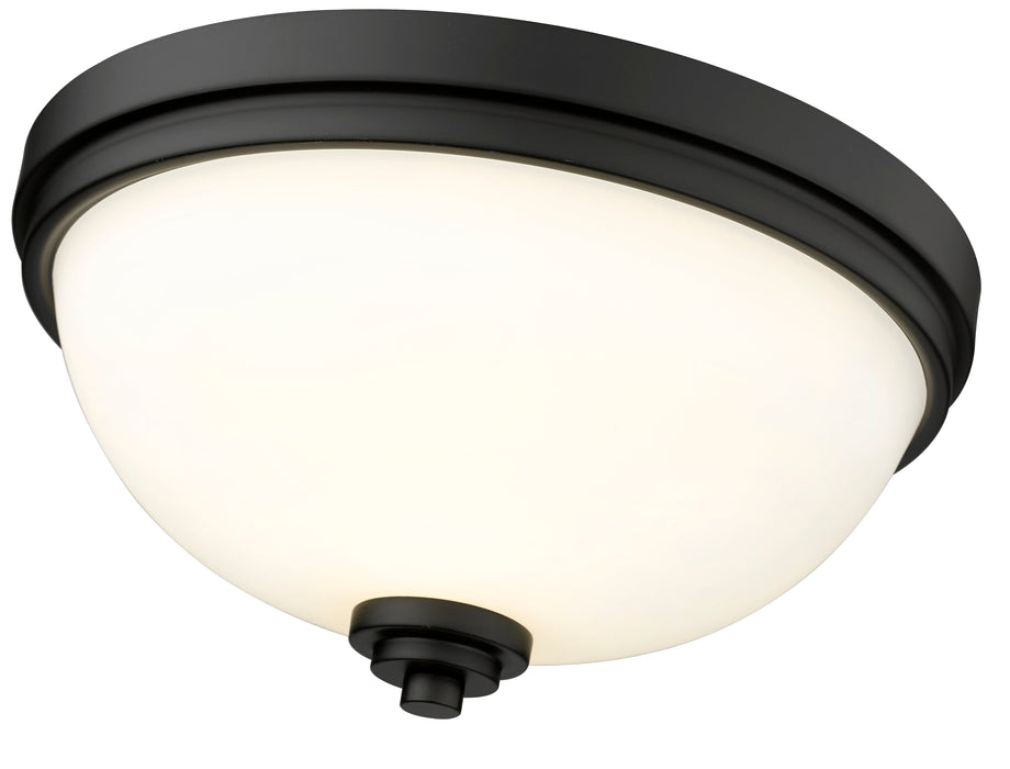 Flush Mount Z-Lite 443F2-MB Matte Black Ashton 2 Light Flush Mount Z-Lite