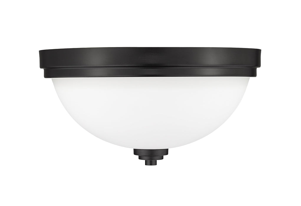 Flush Mount Z-Lite 443F2-MB Matte Black Ashton 2 Light Flush Mount Z-Lite