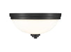 Flush Mount Z-Lite 443F3-MB Matte Black Ashton 3 Light Flush Mount Z-Lite