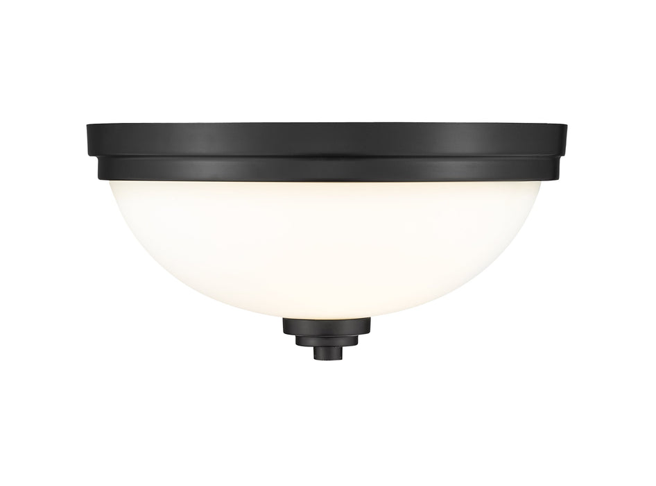 Flush Mount Z-Lite 443F3-MB Matte Black Ashton 3 Light Flush Mount Z-Lite