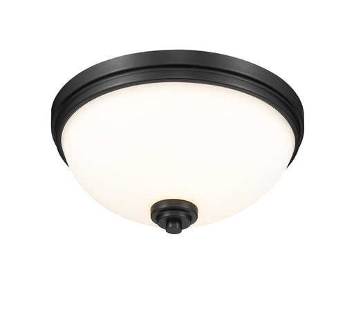 Flush Mount Z-Lite 443F3-MB Matte Black Ashton 3 Light Flush Mount Z-Lite