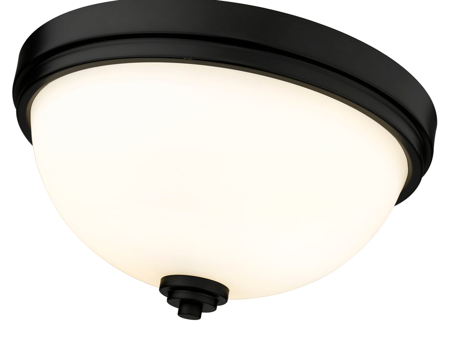Flush Mount Z-Lite 443F3-MB Matte Black Ashton 3 Light Flush Mount Z-Lite