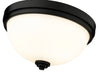 Flush Mount Z-Lite 443F3-MB Matte Black Ashton 3 Light Flush Mount Z-Lite