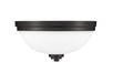 Flush Mount Z-Lite 443F3-MB Matte Black Ashton 3 Light Flush Mount Z-Lite