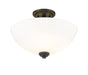 Semi Flush Mount Z-Lite 443SF-MB Matte Black Ashton 3 Light Semi Flush Mount Z-Lite