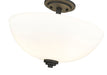 Semi Flush Mount Z-Lite 443SF-MB Matte Black Ashton 3 Light Semi Flush Mount Z-Lite