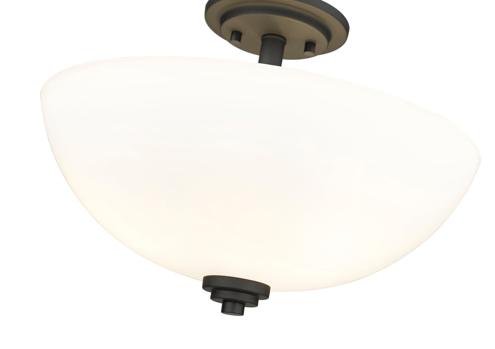 Semi Flush Mount Z-Lite 443SF-MB Matte Black Ashton 3 Light Semi Flush Mount Z-Lite