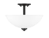 Semi Flush Mount Z-Lite 443SF-MB Matte Black Ashton 3 Light Semi Flush Mount Z-Lite
