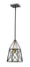 Pendant Z-Lite 447MP-MB-OBR Matte Black + Olde Brass Trestle 1 Light Pendant Z-Lite
