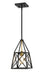 Pendant Z-Lite 447MP-MB-OBR Matte Black + Olde Brass Trestle 1 Light Pendant Z-Lite