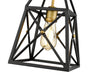 Pendant Z-Lite 447MP-MB-OBR Matte Black + Olde Brass Trestle 1 Light Pendant Z-Lite