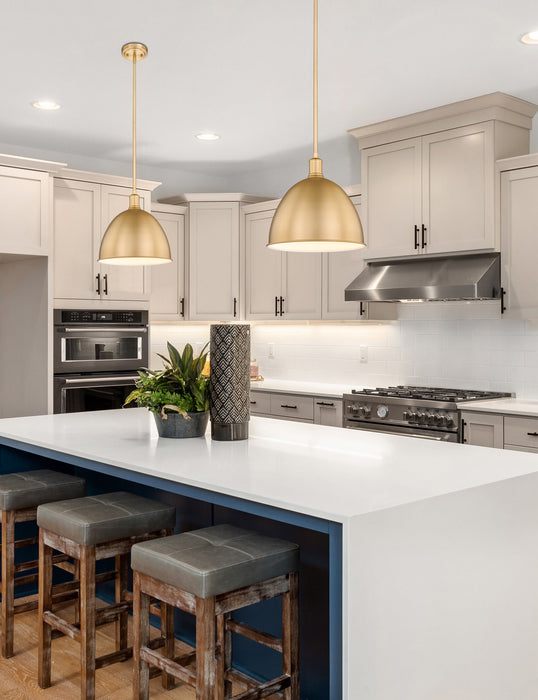 Pendant Z-Lite 4500P12-CB Classic Brass Sawyer 1 Light Pendant Z-Lite