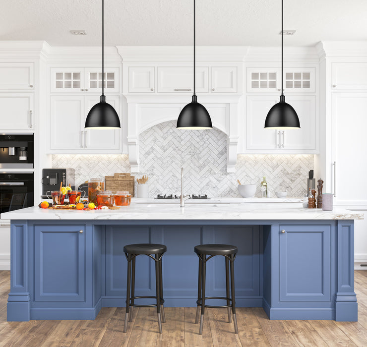 Pendant Z-Lite 4500P12-MB Matte Black Sawyer 1 Light Pendant Z-Lite