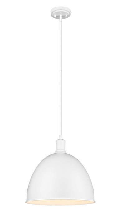 Pendant Z-Lite 4500P12-SW Satin White Sawyer 1 Light Pendant Z-Lite
