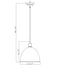 Pendant Z-Lite 4500P12-SW Satin White Sawyer 1 Light Pendant Z-Lite