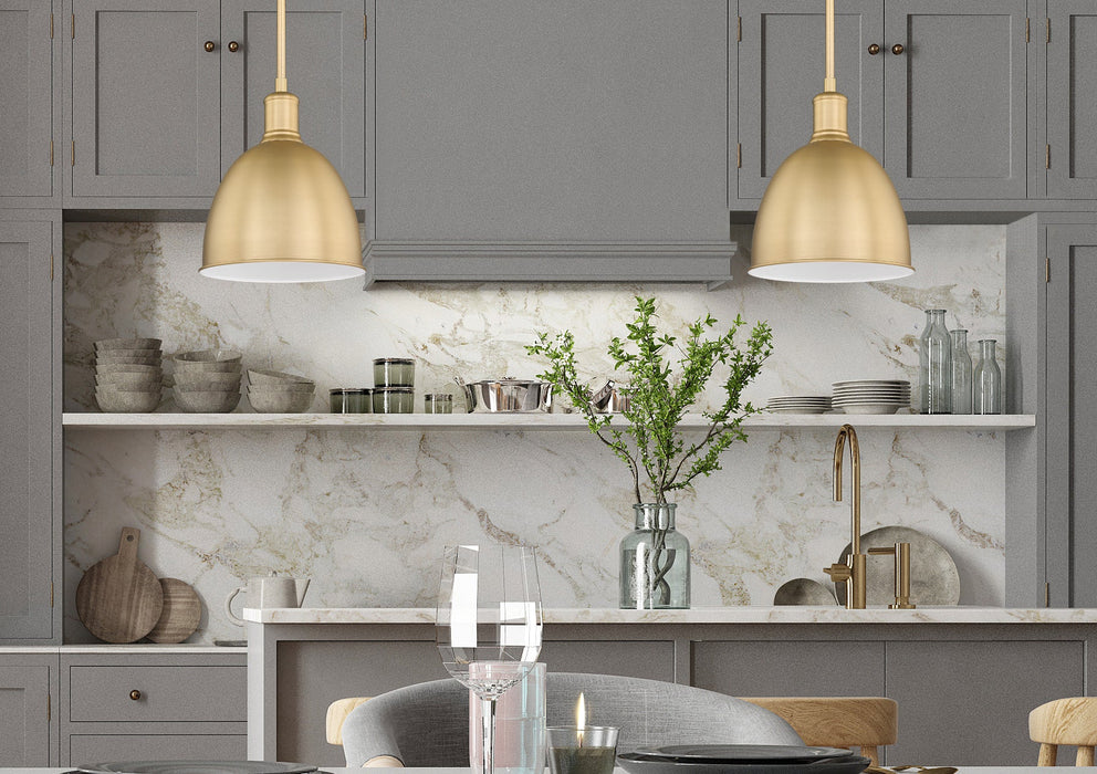 Pendant Z-Lite 4500P8-CB Classic Brass Sawyer 1 Light Pendant Z-Lite