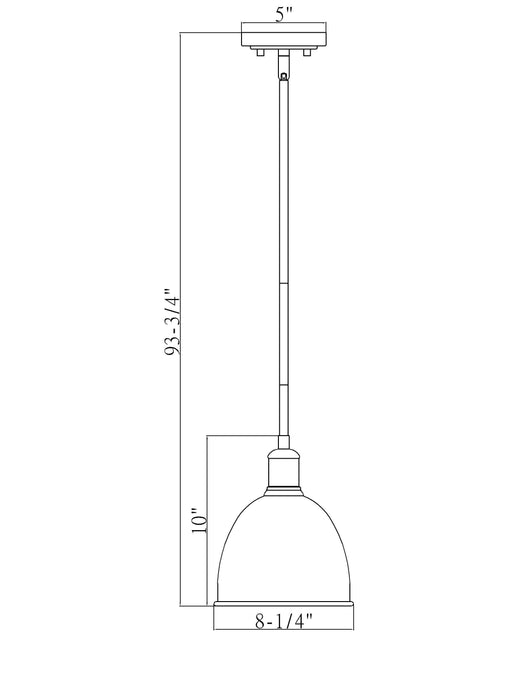 Pendant Z-Lite 4500P8-SW Satin White Sawyer 1 Light Pendant Z-Lite