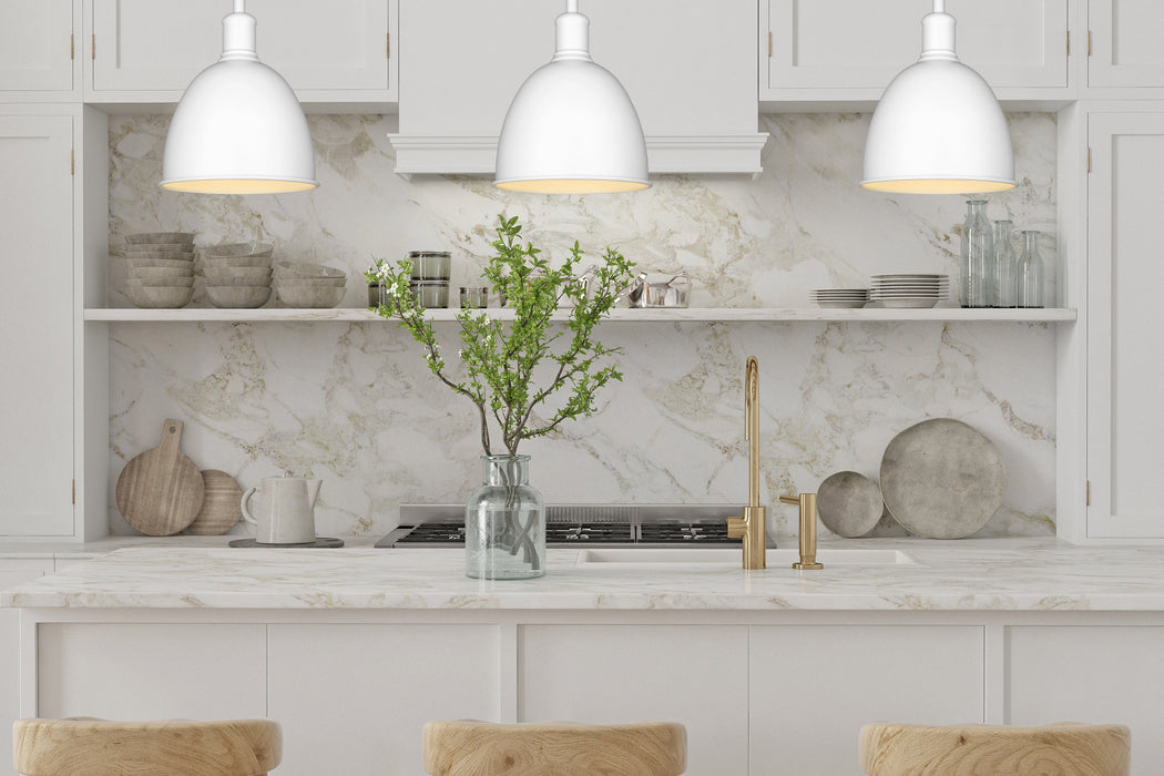 Pendant Z-Lite 4500P8-SW Satin White Sawyer 1 Light Pendant Z-Lite